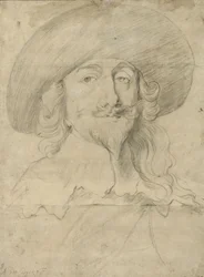 Portrett av Charles I (kritt på papir)