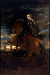 Portrett av Giovanni Paolo Balbi på hestemaleri av Antonie Van Dyck (1599-1641) 1627 Søn. 266x198 cm Mamiano di Traversetolo, Magnani Rocca Foundation