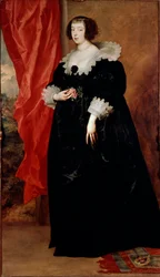 Portrett av Margaret av Lorraine (1613-1662), hertuginne av Orleans og Alencon maleri av Antoine (Antoon eller Anton) Van Dyck (1599-1641)