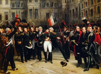 Napoleons farvel til den keiserlige garde på gårdsplassen til slottet i Fontainebleau 20. april