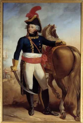 Portrett i full lengde av Jean Baptiste Kleber (1753-1800) general i sjef for Army of the Orient Painting av Antoine Ansiaux (1764-1840). 1804. Versailles, Chateaux de Versailles et de Trianon - Full-lengde portrett av Jean Baptiste Kleber (1753-1800) gene