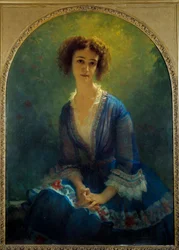 Portrett av grevinnen Eugene Pastre, født Celine de Beaulaincourt (1825-1900) Maleri av Ernest Hebert (1817-1908) 1851 Søn. 1,16x0,84 m Paris, Musee Hebert