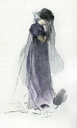 Portrett av Fanny Dillon (1785-1836) kone til grev Bertrand, ledsager av Napoleon I som fulgte ham til Saint Helene