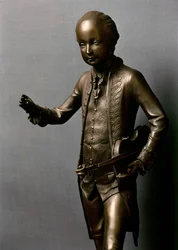 Statue av Mozart som gutt (bronse)