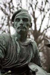 Graven til Jean Louis Andre Theodore Gericault (1791-1824) (bronse)
