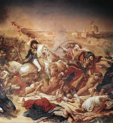 Slaget ved Abukir, general Murat som kjemper mot den osmanske hæren, detalj (1806, Olje på lerret)