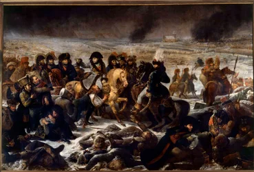 Kampanje av Preussen og Polen (1806-1807): "" Napoleon I (1769-1821) på slagmarken til Eylau 9/02/1807"" Maleri av Antoine Jean Gros (1771-1835) 1808 Søn. 5,21x7,84 m
