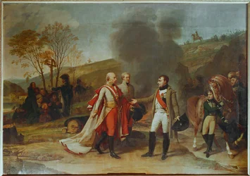 Intervju mellom Franz II og Napoleon I etter slaget ved Austerlitz …