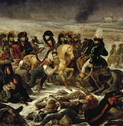 Napoleon på slagmarken ved Eylau, 9. februar 1807, 1808 (detalj av 18910)