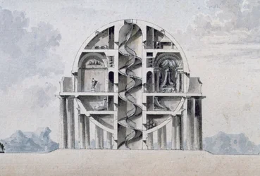 Design for a House for a Cosmopolite, 1783 (detalj) (se også 195241-195242, 196724-196726)