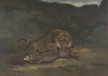 Løve fortærende byttedyr, 1810-75.