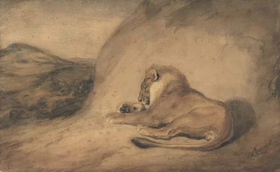 Løven hviler, 1810-75.