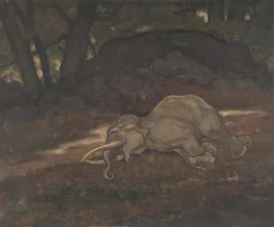 Sovende elefant, 1810-75.