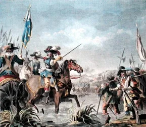 Victory of Staffarda (1690), gravert av Jean Baptiste Morret (fl.1790-1820)