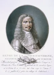 Henri de la Tour d'Auvergne, fra 'Portretter av store menn, berømte kvinner og minneverdige motiver i Frankrike, gravert og trykt i farger', utgitt av Pierre Blin, 1786-92, Paris (fargeeng.