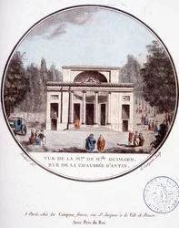 Utsikt over Mademoiselle Guimards hus, rue de la chaussée d