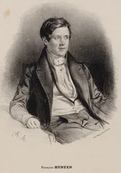 Portrett av pianisten og komponisten Franz Hünten 1793-1878.