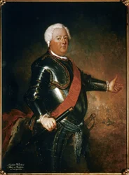 FRIEDRICH WILHELM I: Konge av Preussen (1688–1740), etter 1733 (olje på lerret)