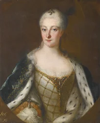 Portrett av Henriette Maria av Brandenburg-Schwedt 1702-1782