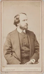 Portrett av danseren, koreografen og ballettmesteren Paul Taglioni 1808-1884, ca 1860.