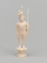 Hvit bonde, sjakkbrikke, India, 1820 ca