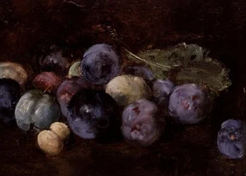 Et stilleben av plommer, 1874