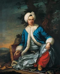 En europeer i tyrkisk kostyme