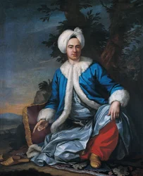 En europeer i tyrkisk kostyme