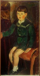 Sønnen Peter (sittende)