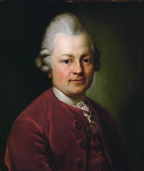Gotthold Ephraim Lessing, tysk poet (olje på lerret)