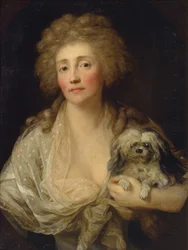Portrett av Anna Oraczewska med hunden, 1789