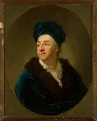 Portrett av Johann Nepomuk Schaffgotsch (1713-1775) i slåbrok