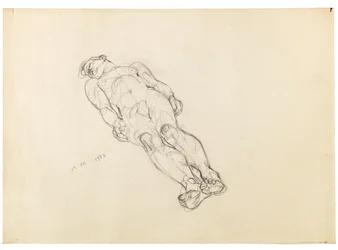 Anton Kolig liggende mannlig naken 1933