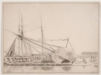 Ved et verft. København havn