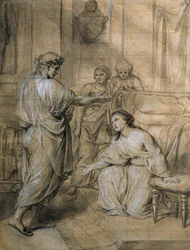 Augustus og Cleopatra, av Anton Raphael Mengs