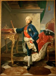 Ferdinand IV, konge av Napoli og de to Siciliene, malt (maleri på lerret)
