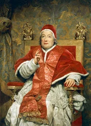 Portrett av pave Clement xIII Rezzonico, av Anton Raphael Mengs, olje på lerret