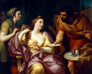 Semiramis ønsker velkommen til nyhetene om opprøret fra Babylon, av Anton Raphael Mengs