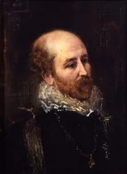 Portrett av Henry Francis Makins i fancy kjole (panel)