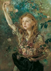 Roseplukkeren, ca. 1882–84 (olje på lerret)