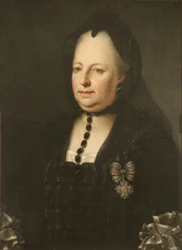 Maria Theresa kledd i sorgklær