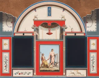 Veggmaleri fra et romersk hus på området til Villa Negroni i Roma, Adonis med en ung mann. 1779