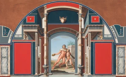 Veggmaleri fra et romersk hus på området til Villa Negroni i Roma, Den berusede Herkules. 1781