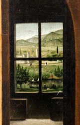 St. Hieronymus i sitt arbeidsrom, detalj, ca. 1475 (olje på panel)