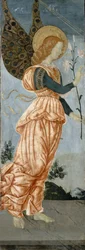 Bebudelsens engel, ca. 1500 (tempera på poppeltre)