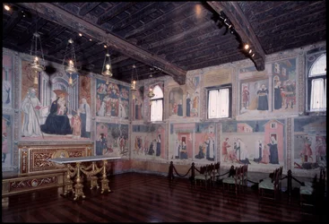 Generelt syn på livet til St Francesca roman (fresco