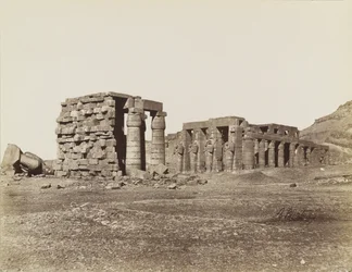Generell utsikt over Ramesseum, Theben