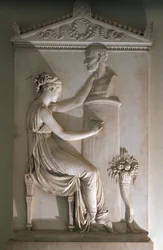 Begravelsesstele av Ottavio Trento av Antonio Canova (1757-1822), marmor, klosteret San Pietro i Vicenza, Veneto