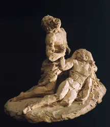 Lamentation of Christ av Antonio Canova (1757-1822), modell i leire, detalj