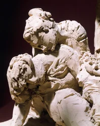Lamentation of Christ av Antonio Canova (1757-1822), modell i leire, detalj